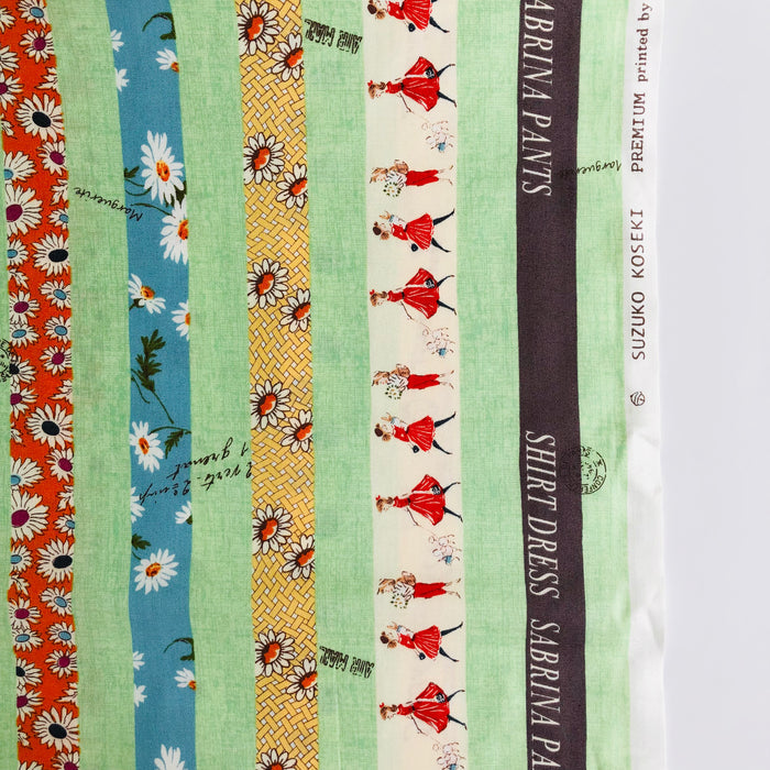 Design Stripes - Mint - Suzuko Koseki - Yuwa