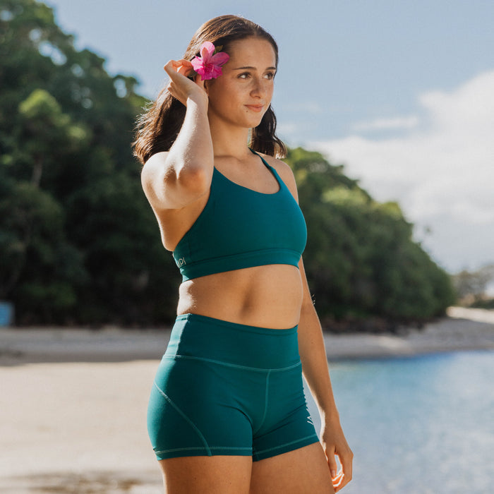 IMPI Running 6 Strap Bra Top - Emerald Teal