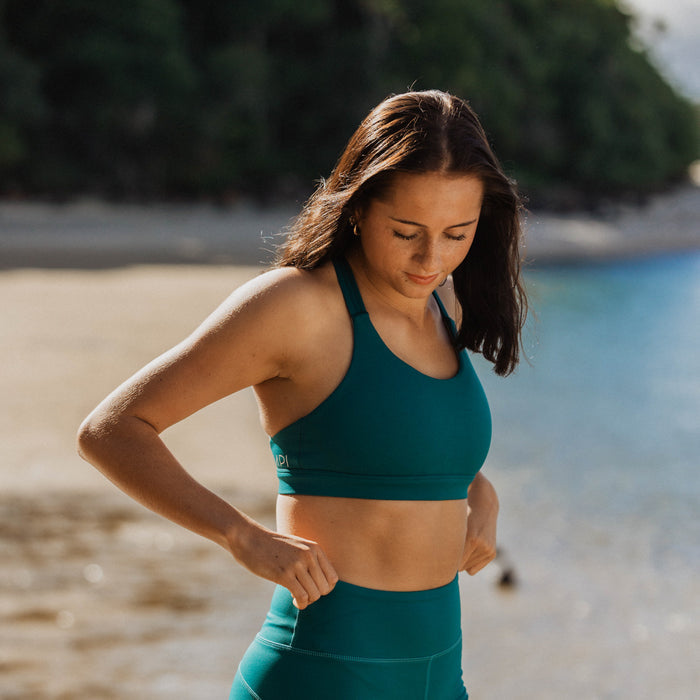 IMPI Running 6 Strap Bra Top - Emerald Teal