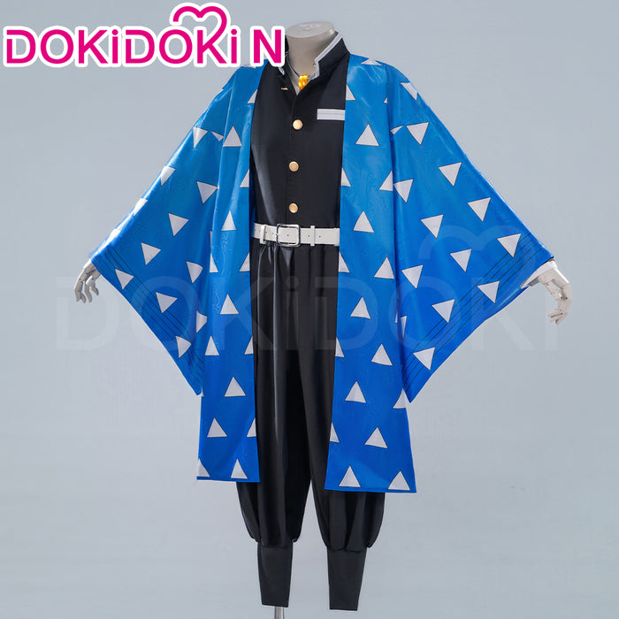 【In Stock】DokiDoki-N Anime Cosplay Costume Men Black Uniform Blue Haori Halloween