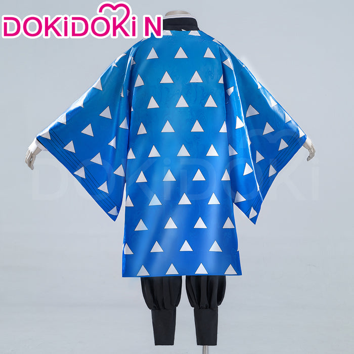 【In Stock】DokiDoki-N Anime Cosplay Costume Men Black Uniform Blue Haori Halloween