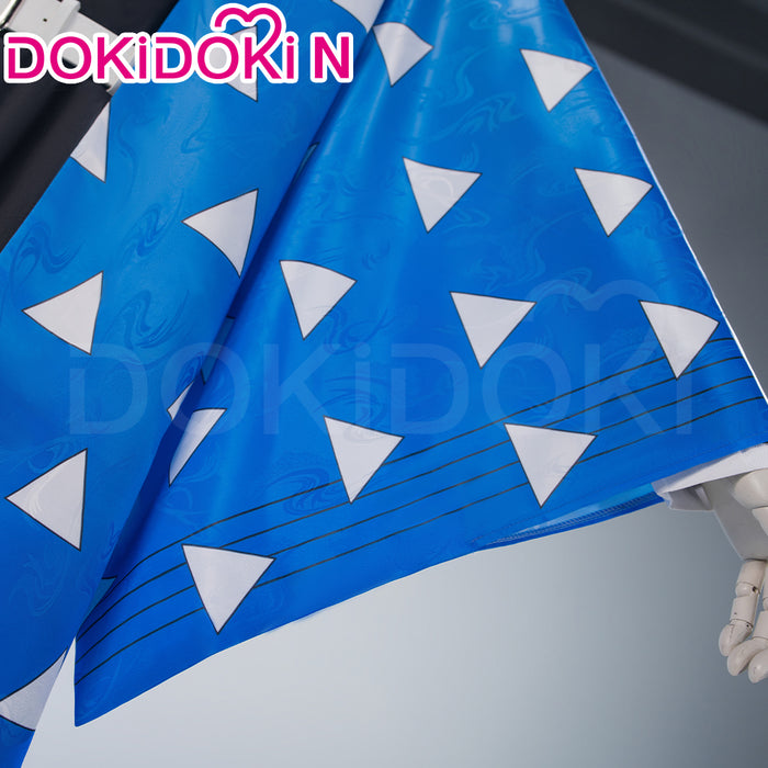 【In Stock】DokiDoki-N Anime Cosplay Costume Men Black Uniform Blue Haori Halloween