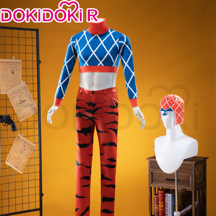 【In Stock】DokiDoki-R Anime Season 5 Cosplay Costume Blue Black Suit Golden Wind