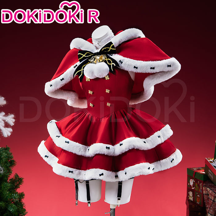 【In Stock】DokiDoki-R Game Cosplay Costume Christmas Red Dress