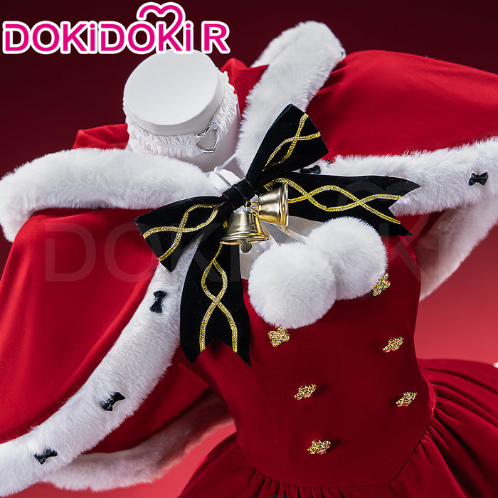 【In Stock】DokiDoki-R Game Cosplay Costume Christmas Red Dress