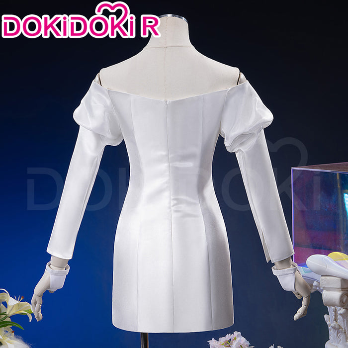 【In Stock】DokiDoki-R Music Project Cosplay Costume White Dress Cafe Collaboration Fading Youth