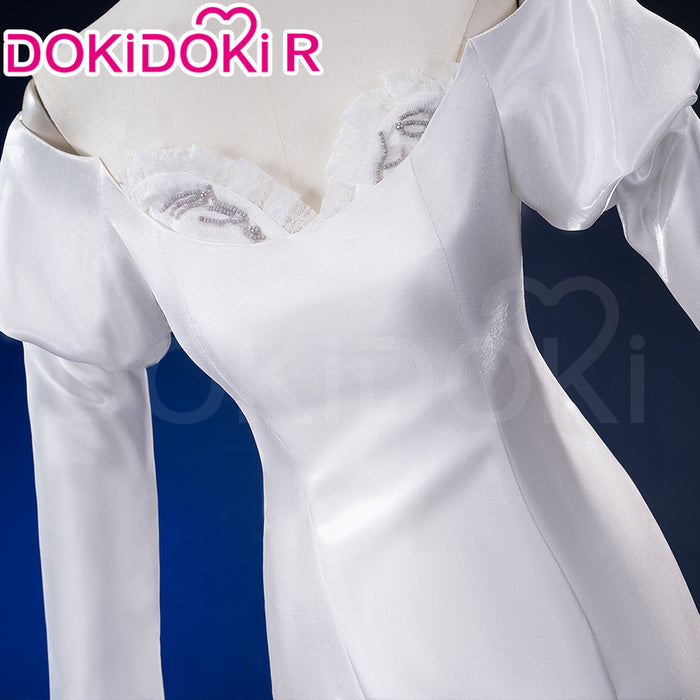 【In Stock】DokiDoki-R Music Project Cosplay Costume White Dress Cafe Collaboration Fading Youth