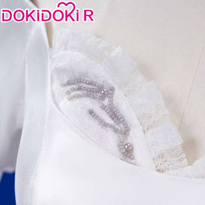【In Stock】DokiDoki-R Music Project Cosplay Costume White Dress Cafe Collaboration Fading Youth