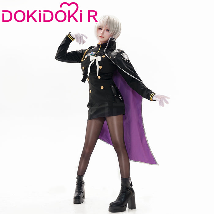 【In Stock】【Size S-2XL】DokiDoki-R Game Cosplay Costume Black Military-style Uniform Set