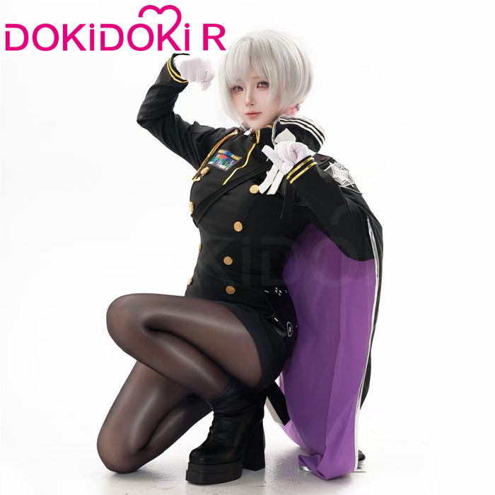 【In Stock】【Size S-2XL】DokiDoki-R Game Cosplay Costume Black Military-style Uniform Set