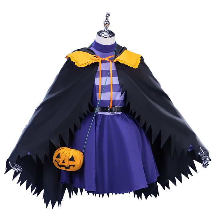 【In Stock】【Size XS-3XL】DokiDoki-N Anime Costume Black Purple Halloween Cute With Hat