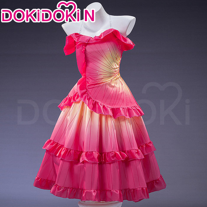 【In Stock】【Size XS-3XL】DokiDoki-N Movie Cosplay Costume Peach Yellow Dress