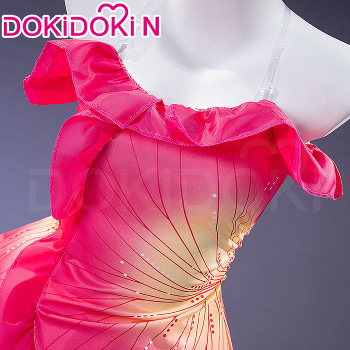 【In Stock】【Size XS-3XL】DokiDoki-N Movie Cosplay Costume Peach Yellow Dress