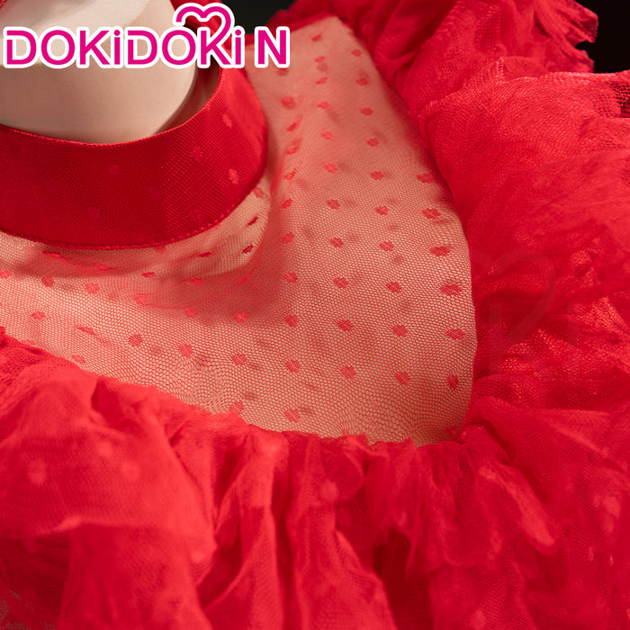 【In Stock】【Size XS-3XL】DokiDoki-N Movie Cosplay Costume Red Wedding Dress Halloween