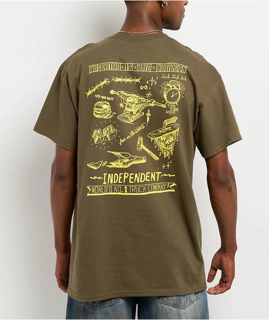 INDEPENDENT - BRATRUD NOTEBOOK TSHIRT OLIVE