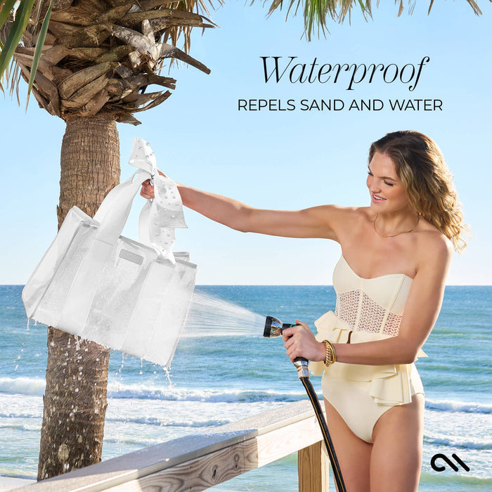 Ivory Pearl Bow Jelly Tote Bag | Case-Mate