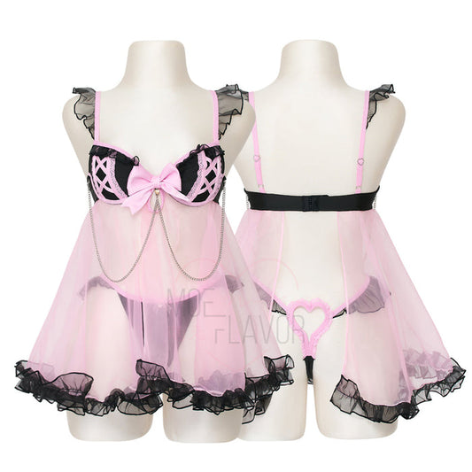 Jirai Kei Babydoll Lingerie Set – Playful Anime Inspired Costume