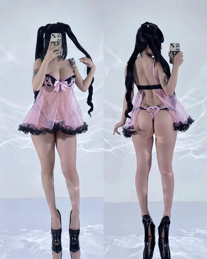 Jirai Kei Babydoll Lingerie Set – Playful Anime Inspired Costume