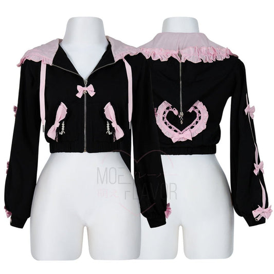 Jirai Kei Bow Track Hoodie