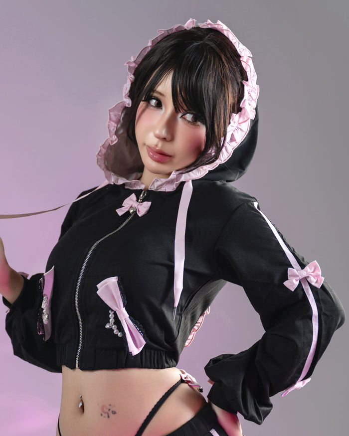 Jirai Kei Bow Track Hoodie