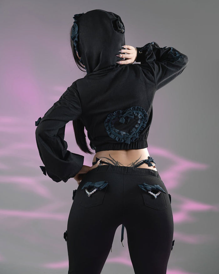 Jirai Kei Bow Track Hoodie