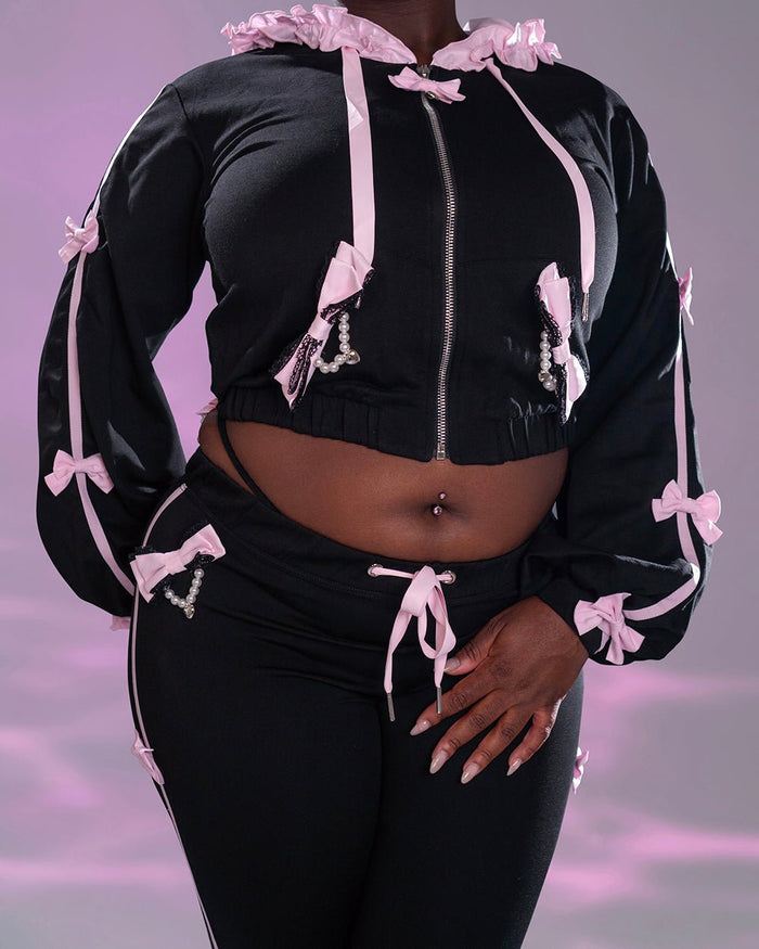 Jirai Kei Bow Track Hoodie