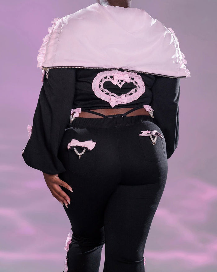 Jirai Kei Bow Track Hoodie