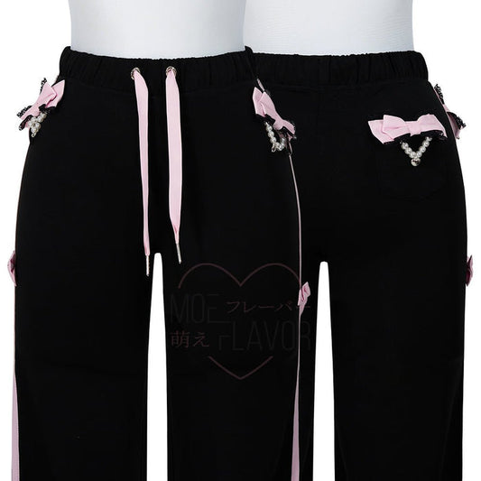 Jirai Kei Bow Track Pants