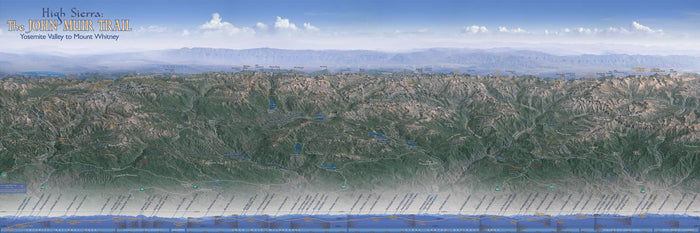 John Muir Trail Map Poster