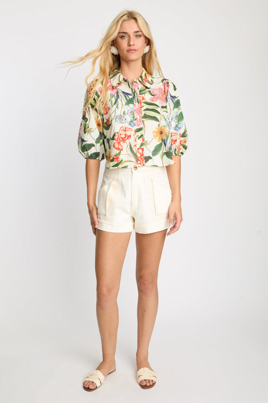 Juliette Buttercream Floral Top