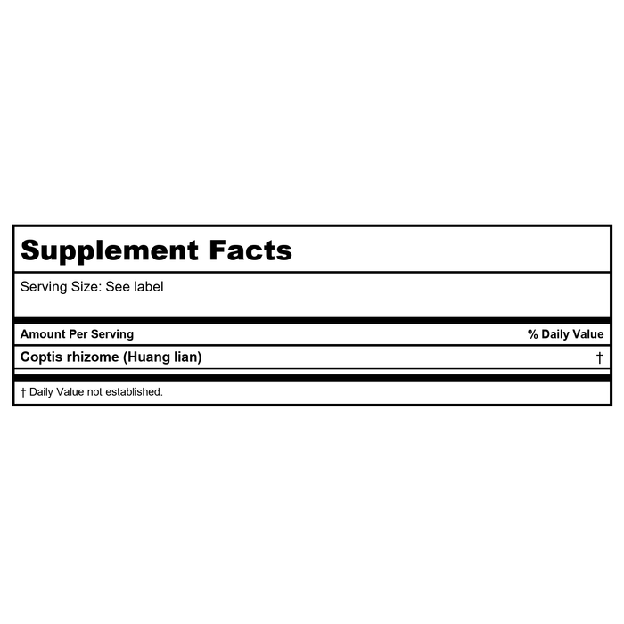 Kan Herb Traditionals Copticlear 2 Ounce - Supplement Facts panel