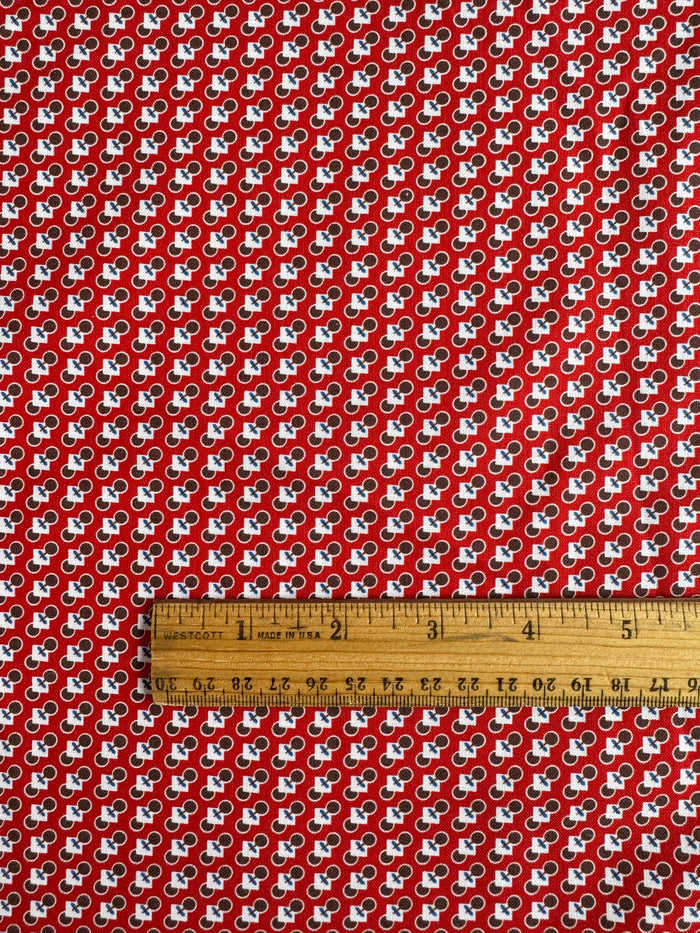 Ka's Favorite Feedsack - Diagonal Dots - Red - Textile Pantry