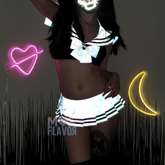 Kawaii Reflective Rainbow Sailor Set