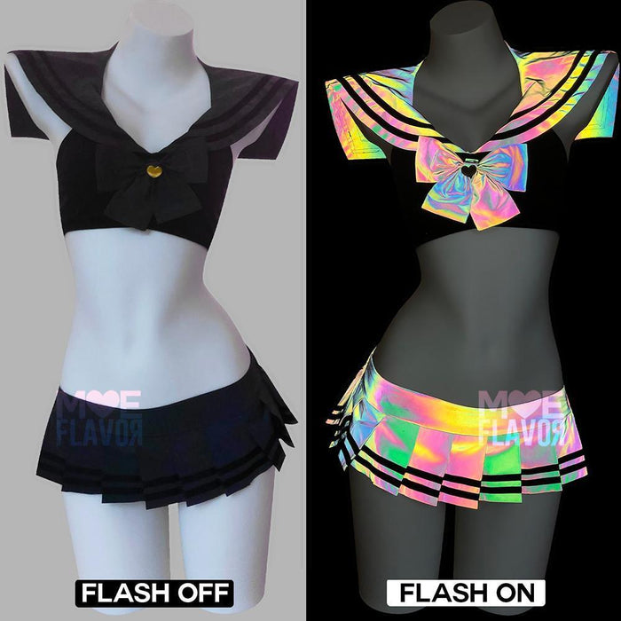 Kawaii Reflective Rainbow Sailor Set
