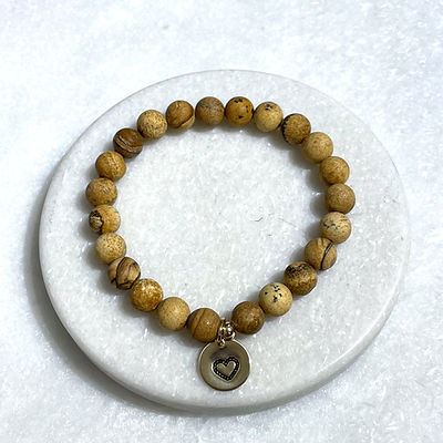 Picture Jasper & HS Heart Dangle St