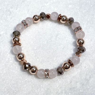 Rose Quartz/RG Hematite Stretch