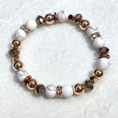 Howlite & RG Hematite Stretch