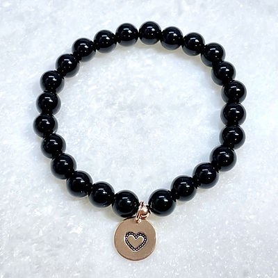 Black Onyx & HS Heart Dangle