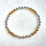 Silver & Gold 6mm Beads Stretch
