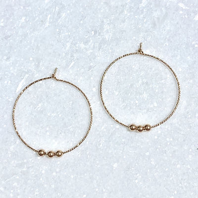 K&B Jewelry- Hoop Earrings (Rose Gold)