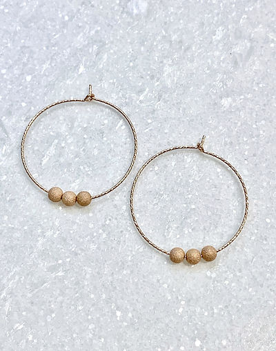 K&B Jewelry- Hoop Earrings (Rose Gold)
