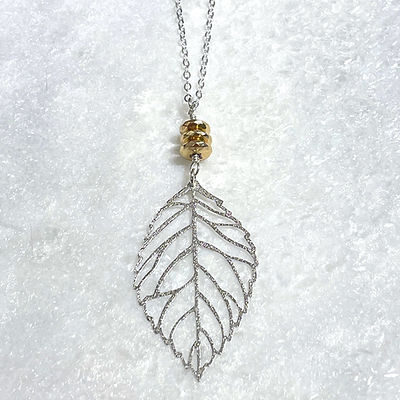 Silver Leaf & Gold Briolette