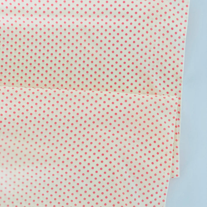Kei Dot - Pink Dot on Off White background - Happy Sweet Collection - Yuwa