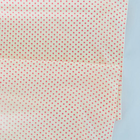 Kei Dot - Pink Dot on Off White background - Happy Sweet Collection - Yuwa