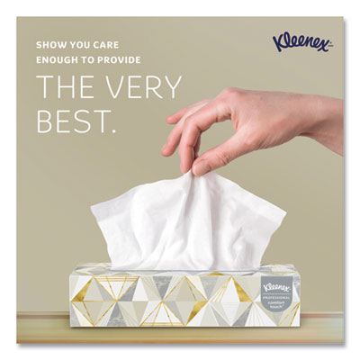 Kleenex 21606 White Facial Tissue, Pop-Up Box, 2-Ply, 125 Sheets/Box, 48 Boxes/Carton