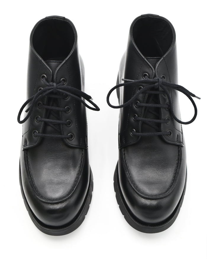 Kleman Oxal Mocc Toe Boot in Noir Black