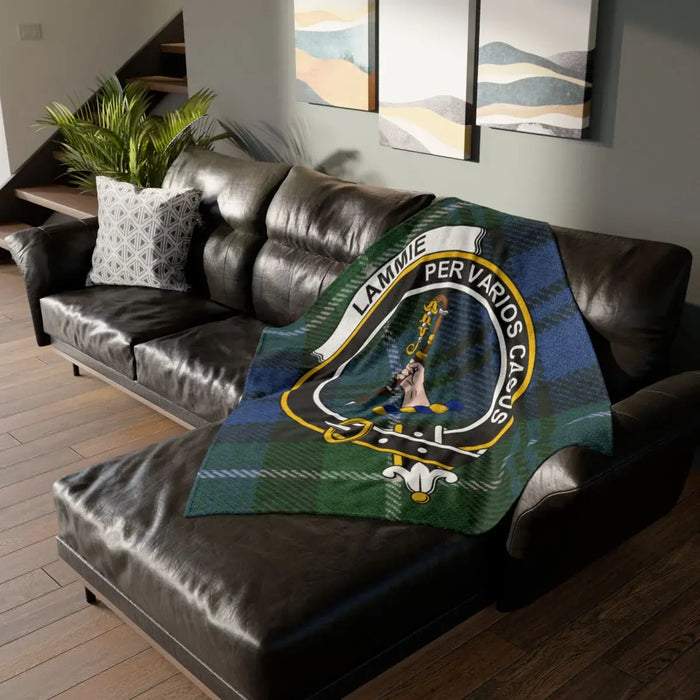 La Lammie Per Varios Casus Blanket with Armorial Design