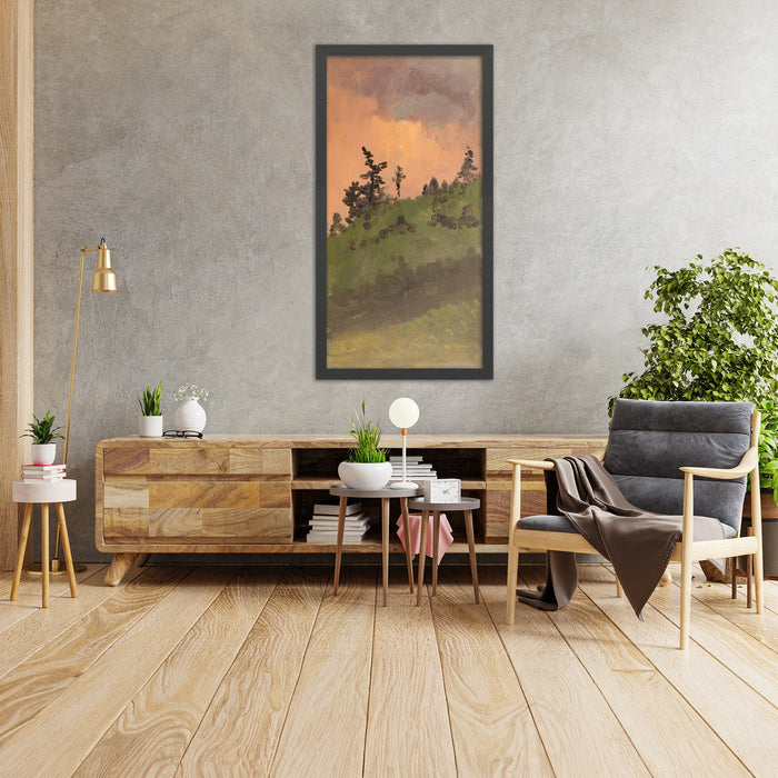 A framed image of