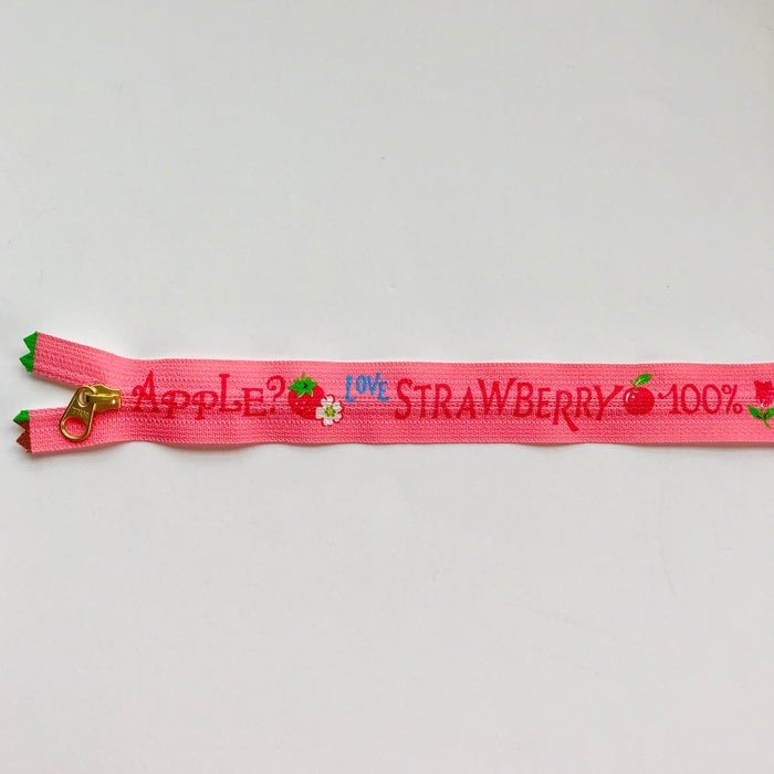 Language of Fruits Zipper - Pink - Atsuko Matsuyama - YKK