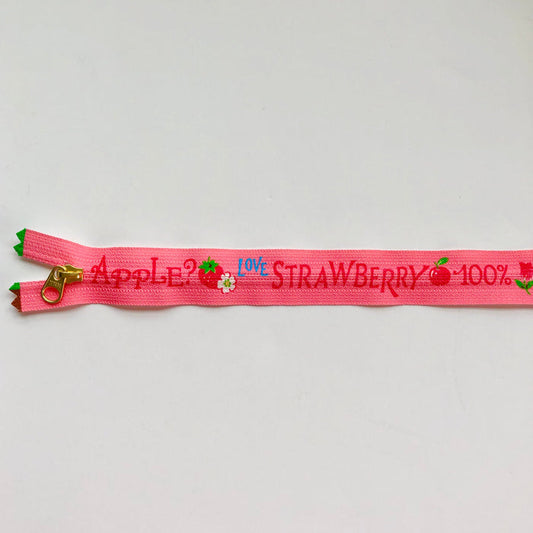 Language of Fruits Zipper - Pink - Atsuko Matsuyama - YKK